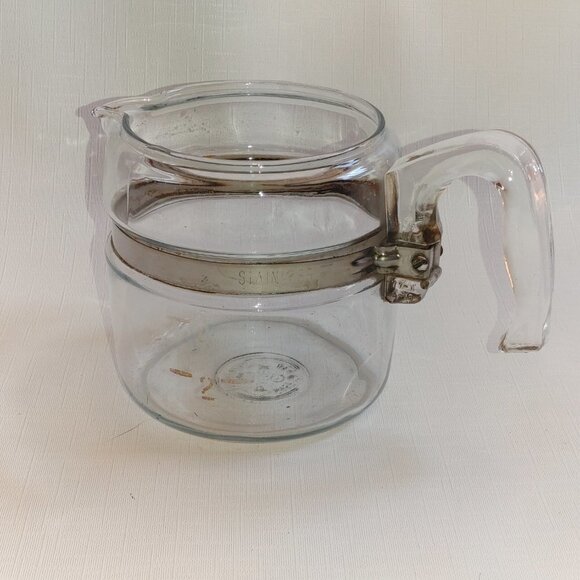 Vintage Pyrex 4 cup Coffee Pot 7754 Glass Stovetop Percolator USA Complete - Picture 2 of 12